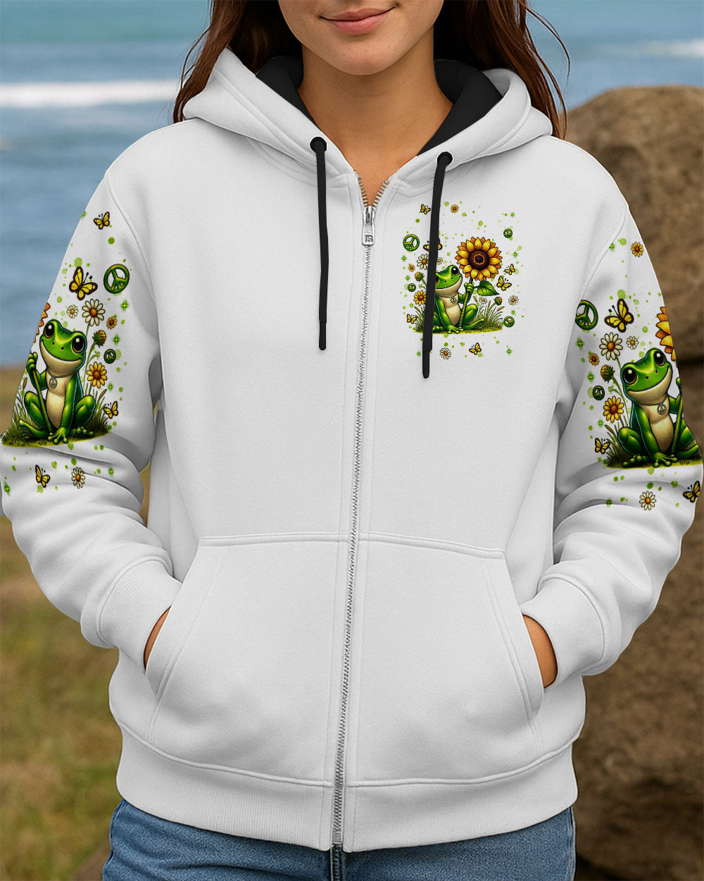WHISPER WORDS OF WISDOM LET IT BE FROG ALL OVER PRINT  - TLNT0107253