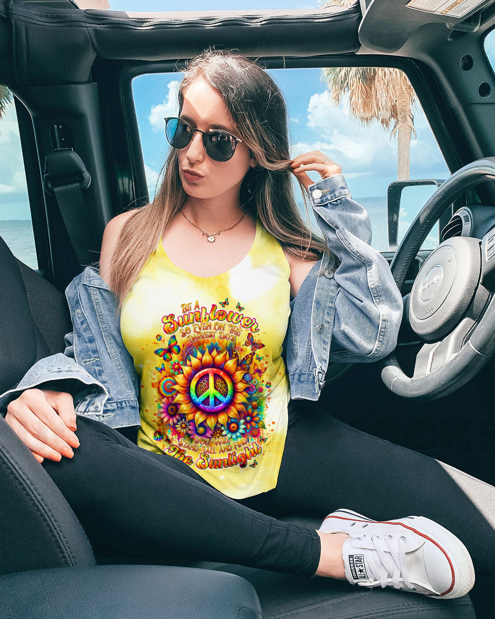 BE A SUNFLOWER ALL OVER PRINT - TLNT0108243