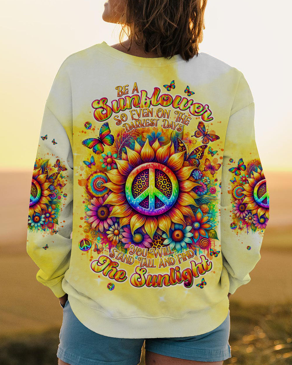 BE A SUNFLOWER ALL OVER PRINT - TLNT0108243