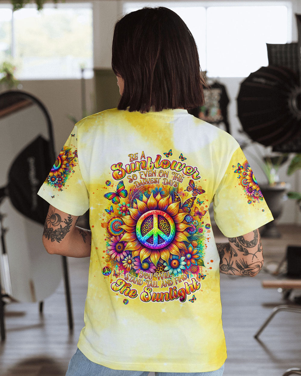 BE A SUNFLOWER ALL OVER PRINT - TLNT0108243