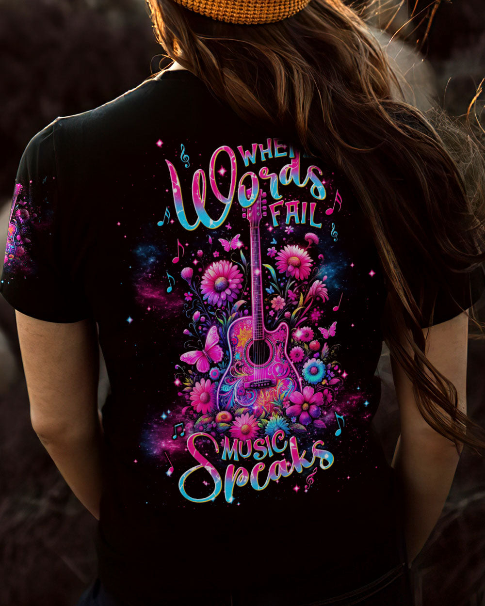WHERE WORDS FAIL MUSIC SPEAKS GUITAR ALL OVER PRINT - TLNT0201243