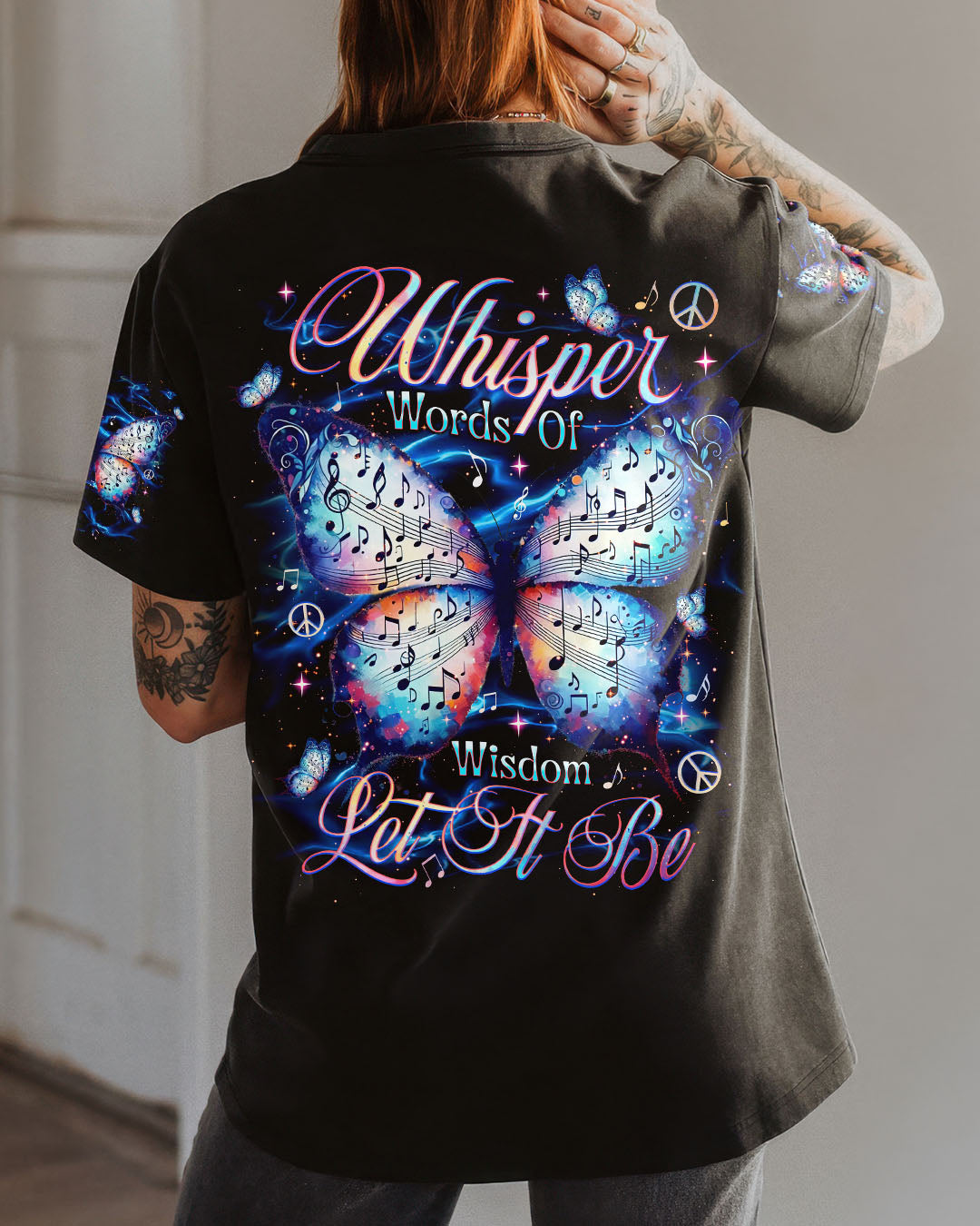 WHISPER WORDS OF WISDOM LET IT BE BUTTERFLY ALL OVER PRINT - TLNT0204253