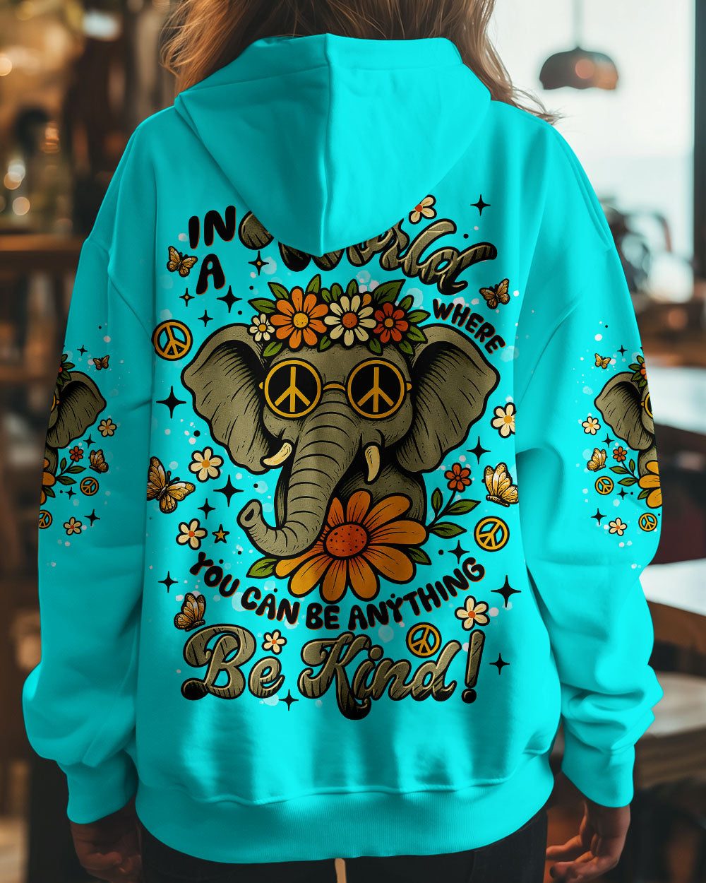 BE KIND ELEPHANT ALL OVER PRINT - TLNT0306253