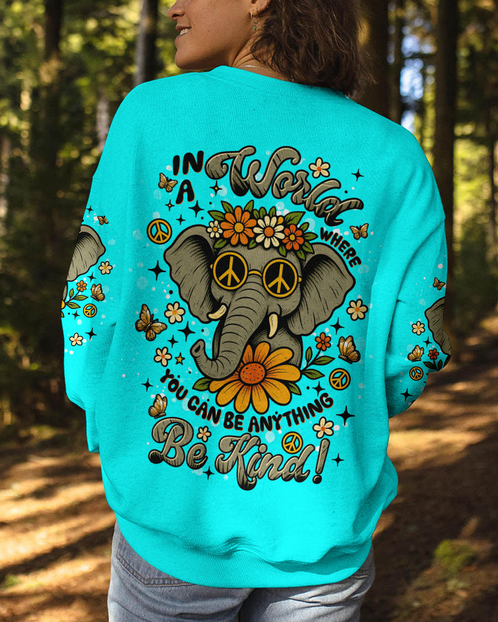 BE KIND ELEPHANT ALL OVER PRINT - TLNT0306253