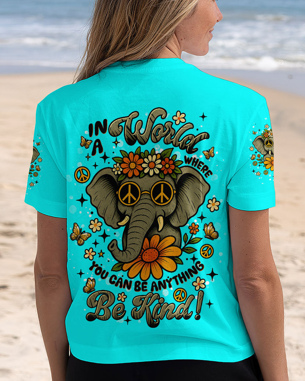 BE KIND ELEPHANT ALL OVER PRINT - TLNT0306253