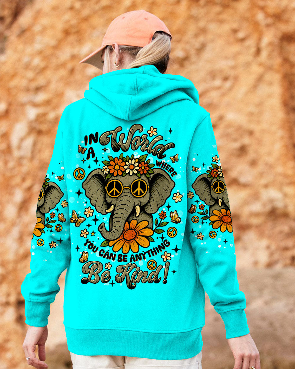 BE KIND ELEPHANT ALL OVER PRINT - TLNT0306253