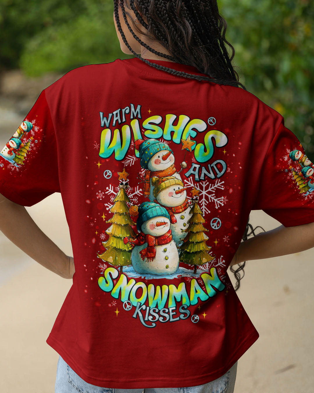 WARM WISHES AND SNOWMAN KISSES CHRISTMAS ALL OVER PRINT - TLNT0311252