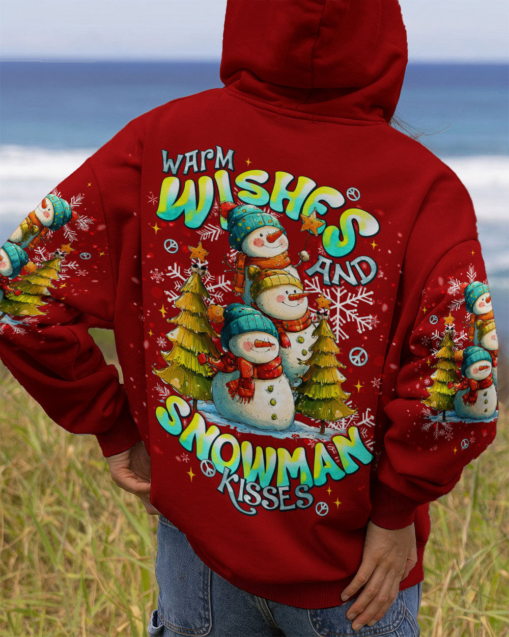 WARM WISHES AND SNOWMAN KISSES CHRISTMAS ALL OVER PRINT - TLNT0311252
