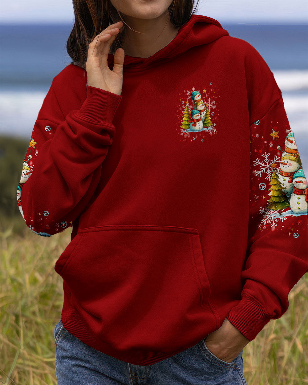 WARM WISHES AND SNOWMAN KISSES CHRISTMAS ALL OVER PRINT - TLNT0311252
