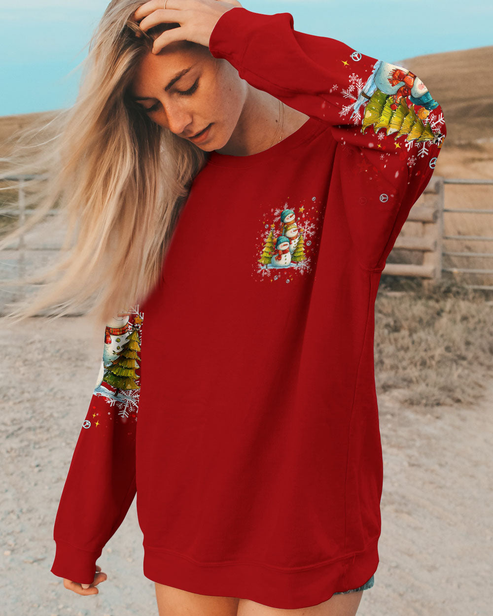 WARM WISHES AND SNOWMAN KISSES CHRISTMAS ALL OVER PRINT - TLNT0311252
