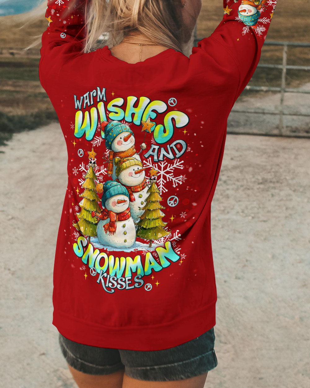 WARM WISHES AND SNOWMAN KISSES CHRISTMAS ALL OVER PRINT - TLNT0311252