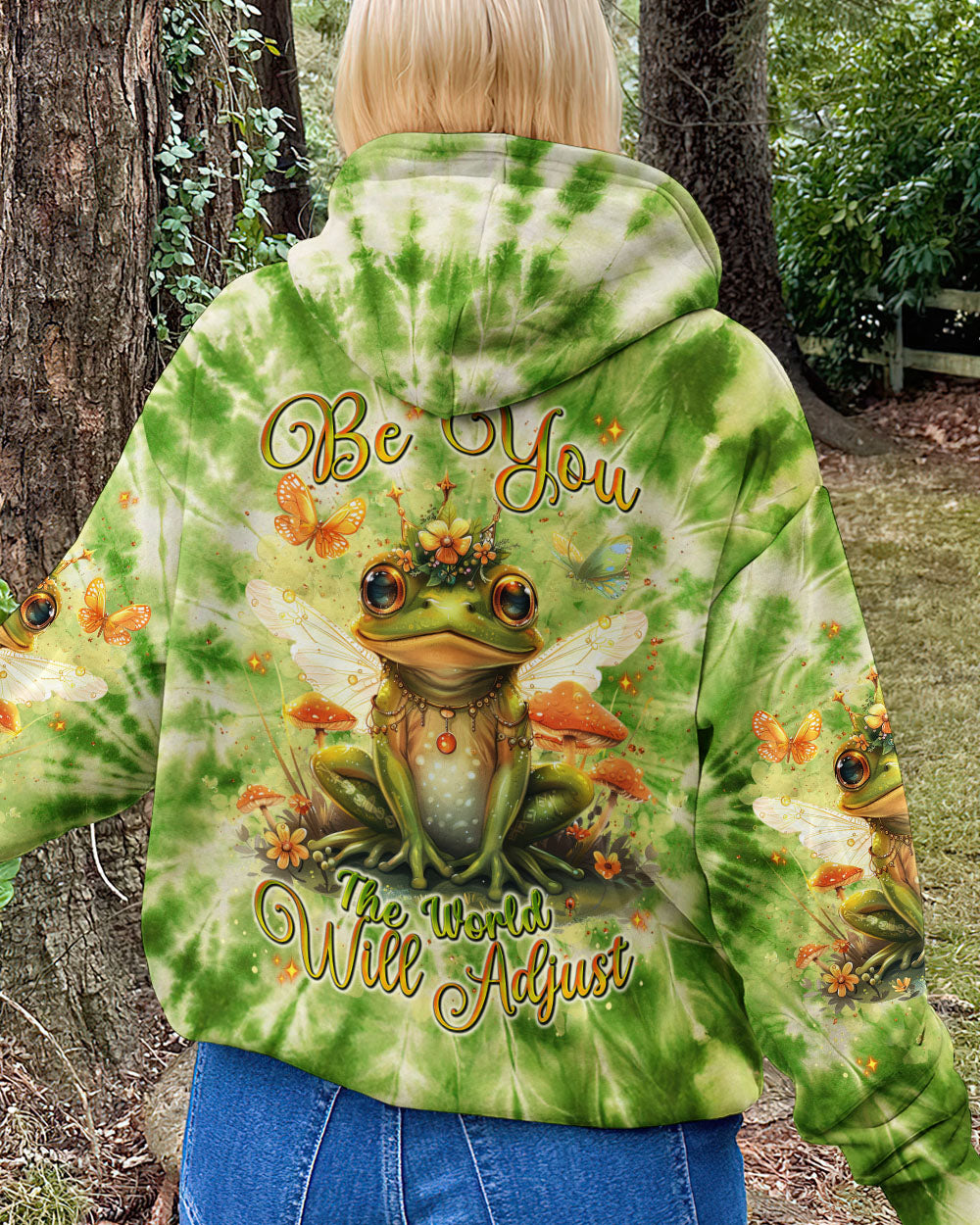 BE YOU THE WORLD WILL ADJUST FROG ALL OVER PRINT  - TLNT0401254