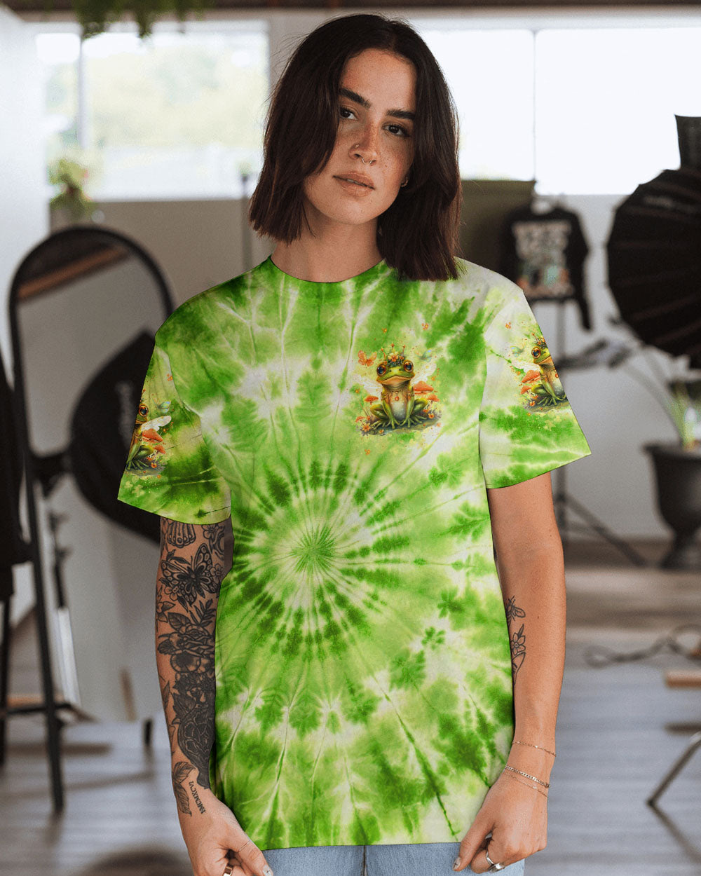 BE YOU THE WORLD WILL ADJUST FROG ALL OVER PRINT  - TLNT0401254