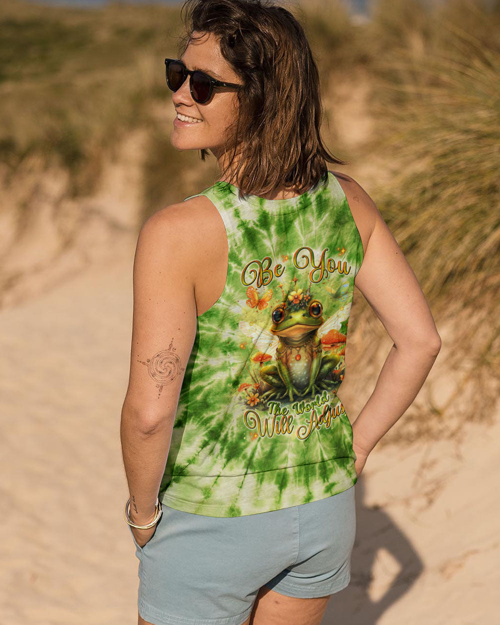BE YOU THE WORLD WILL ADJUST FROG ALL OVER PRINT  - TLNT0401254