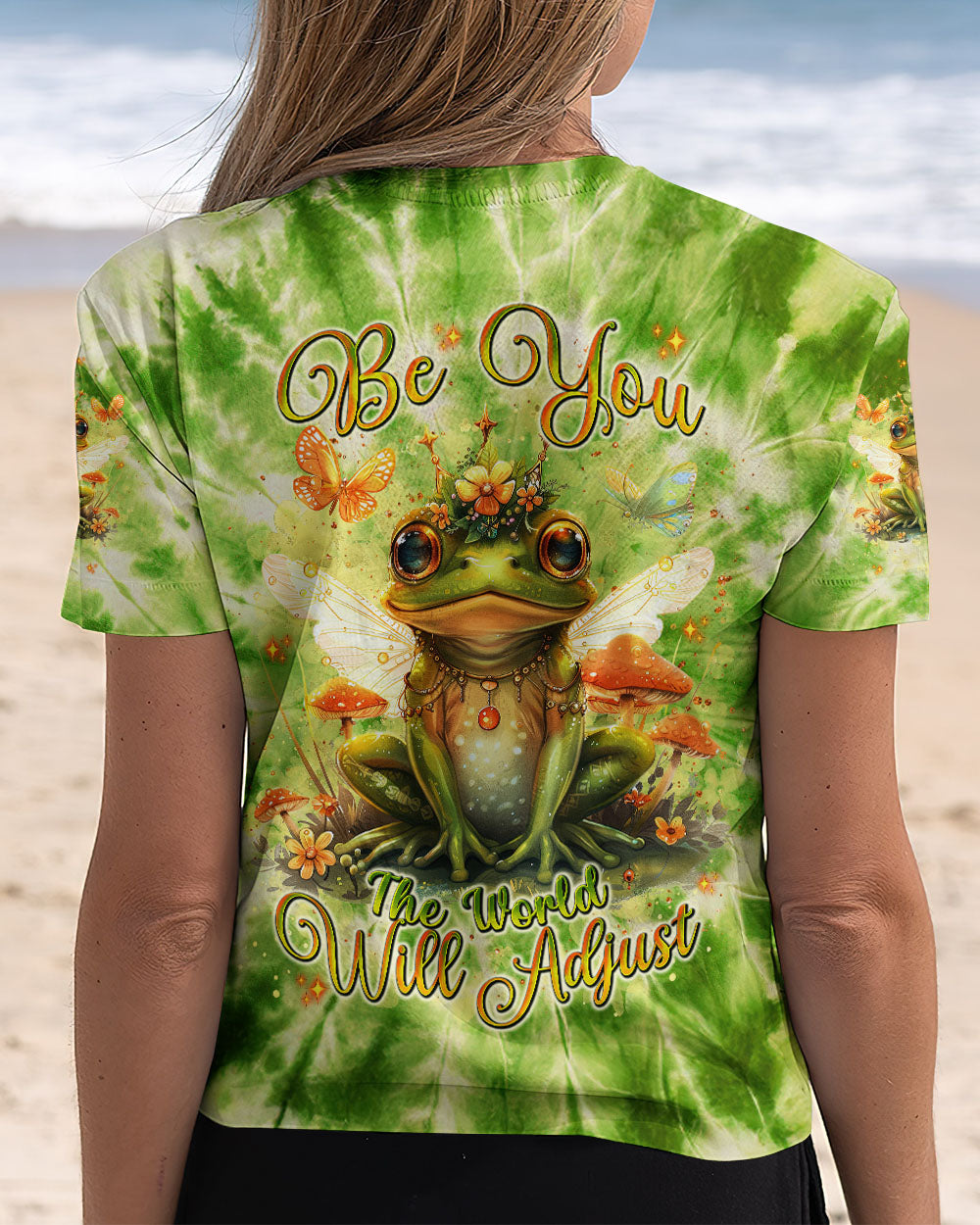 BE YOU THE WORLD WILL ADJUST FROG ALL OVER PRINT  - TLNT0401254