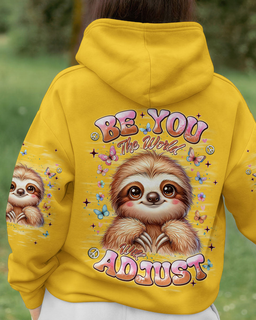 BE YOU THE WORLD WILL ADJUST SLOTH ALL OVER PRINT - TLNT0409254