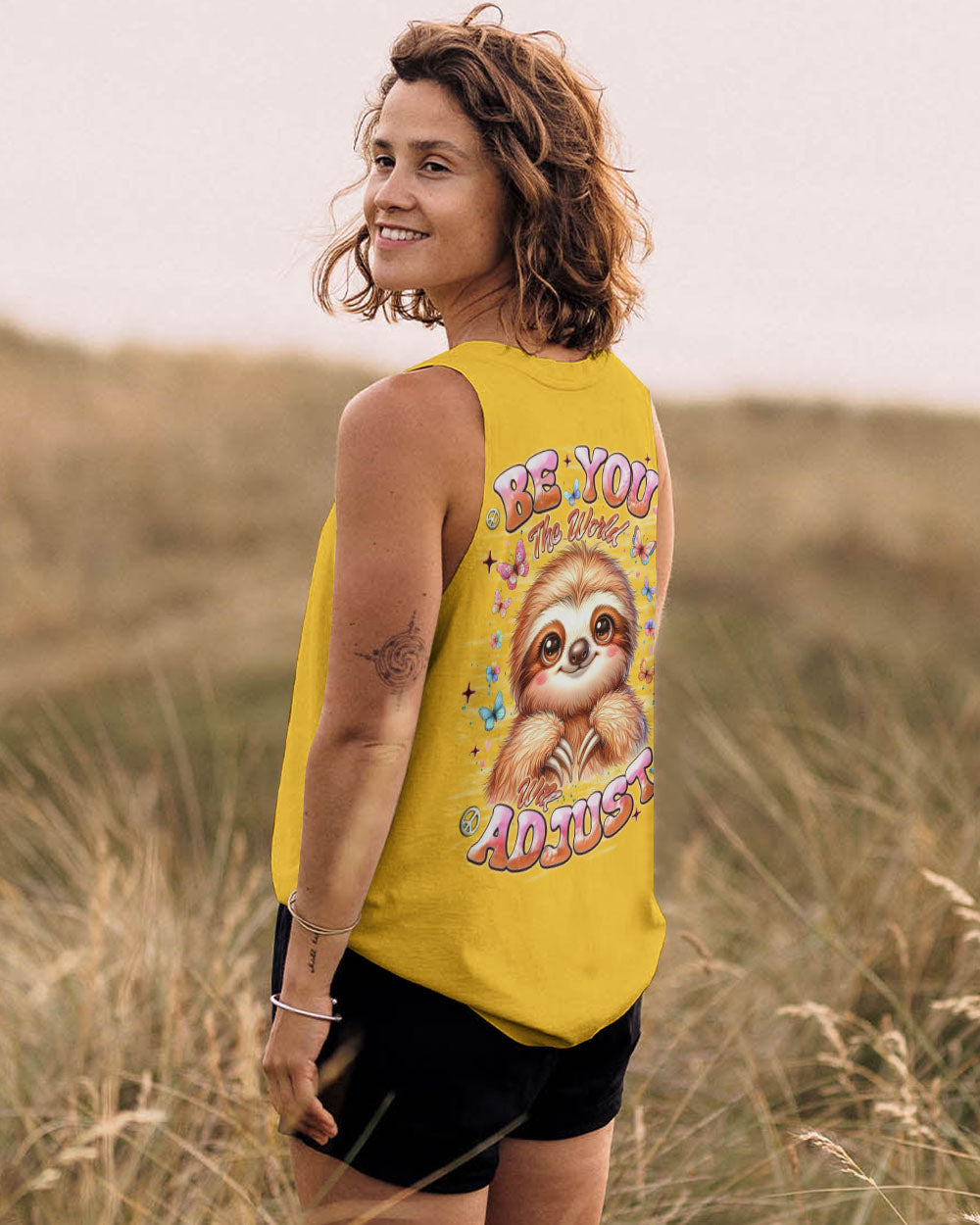 BE YOU THE WORLD WILL ADJUST SLOTH ALL OVER PRINT - TLNT0409254