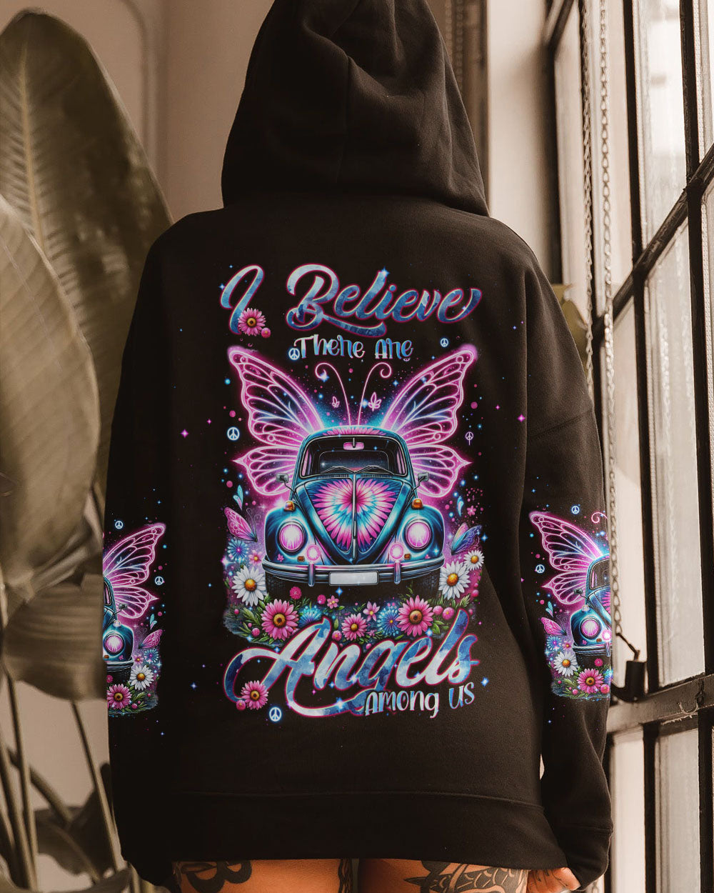I BELIEVE THERE ARE ANGELS AMONG US WINGS CAR ALL OVER PRINT - TLNT0501241