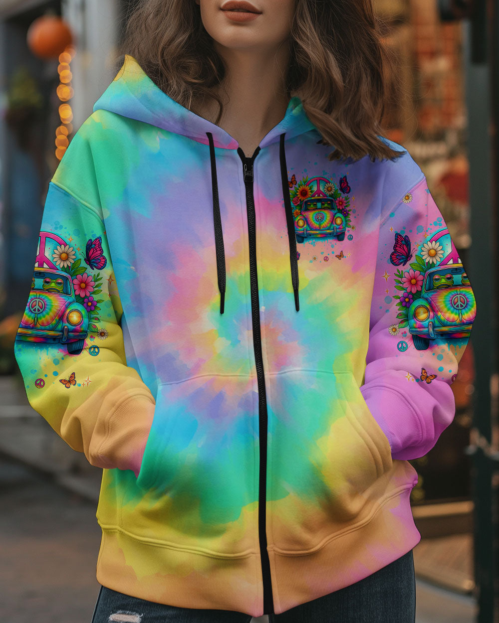 GOOD TIMES CRAZY FRIEND FROG TIE DYE CAR ALL OVER PRINT  - TLNT0505241