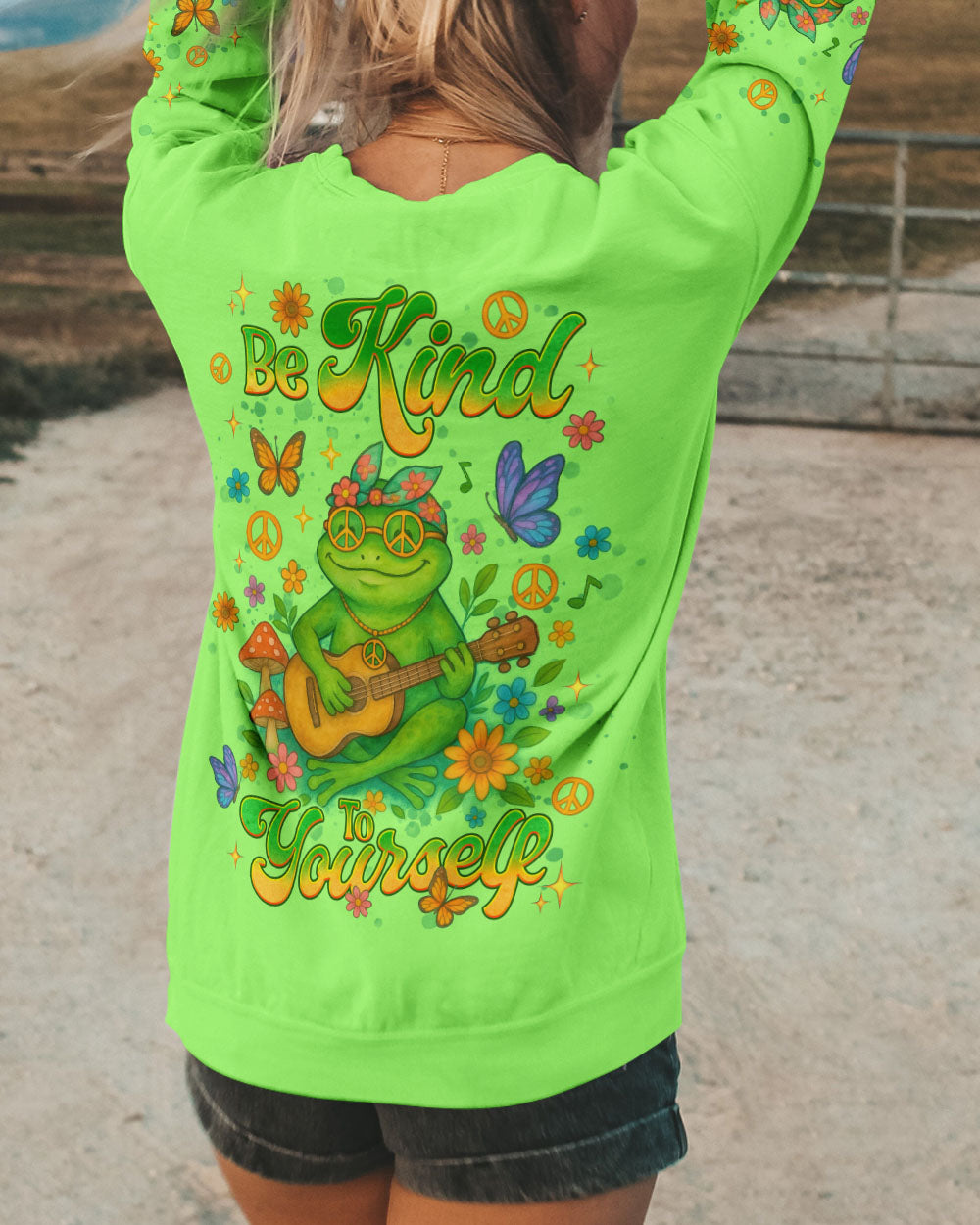 BE KIND TO YOURSELF FROG ALL OVER PRINT  - TLNT0506252