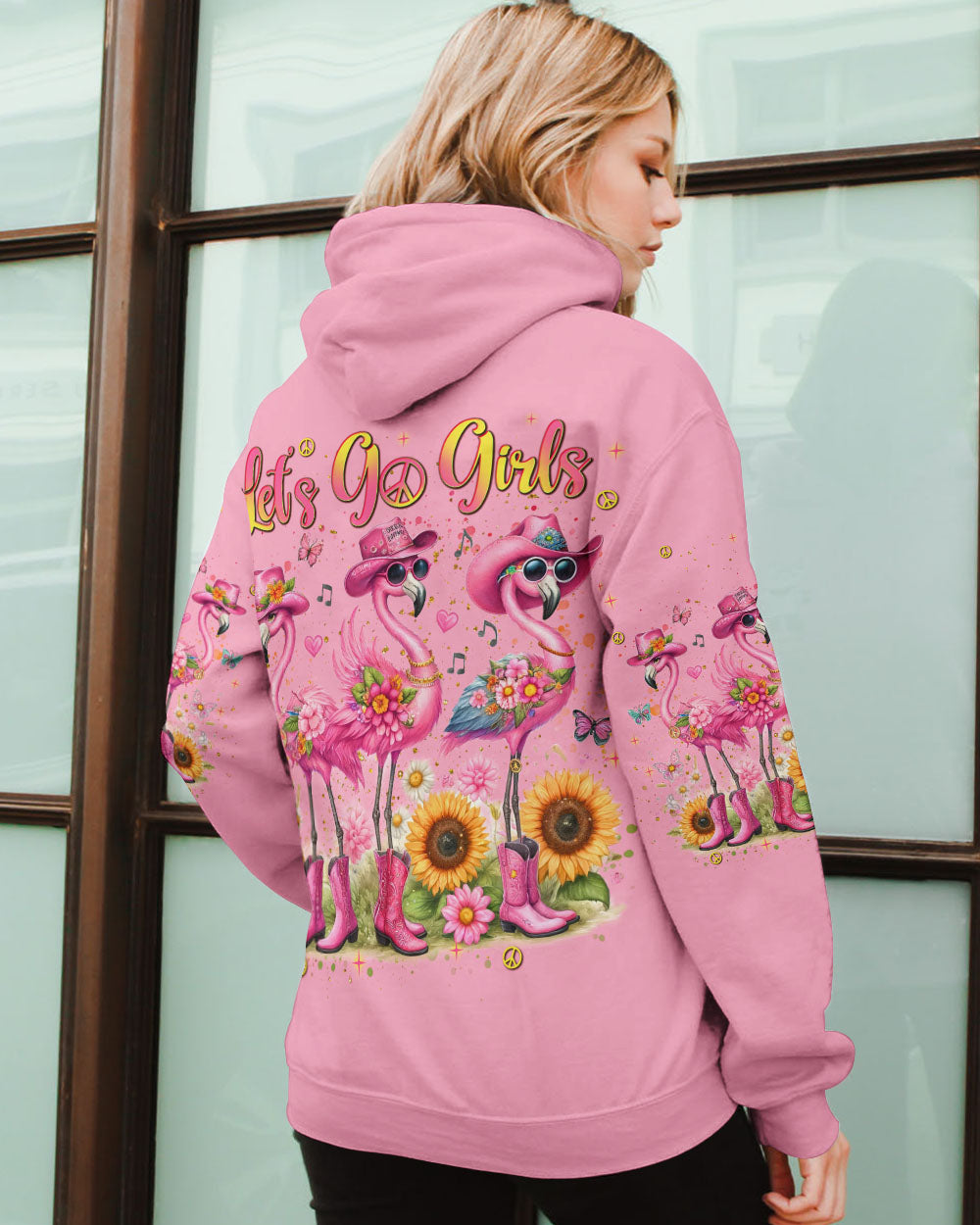 LET'S GO GIRLS FLAMINGO ALL OVER PRINT - TLNT0507242