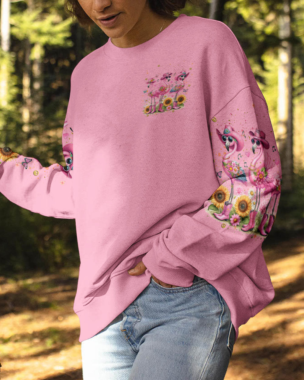 LET'S GO GIRLS FLAMINGO ALL OVER PRINT - TLNT0507242