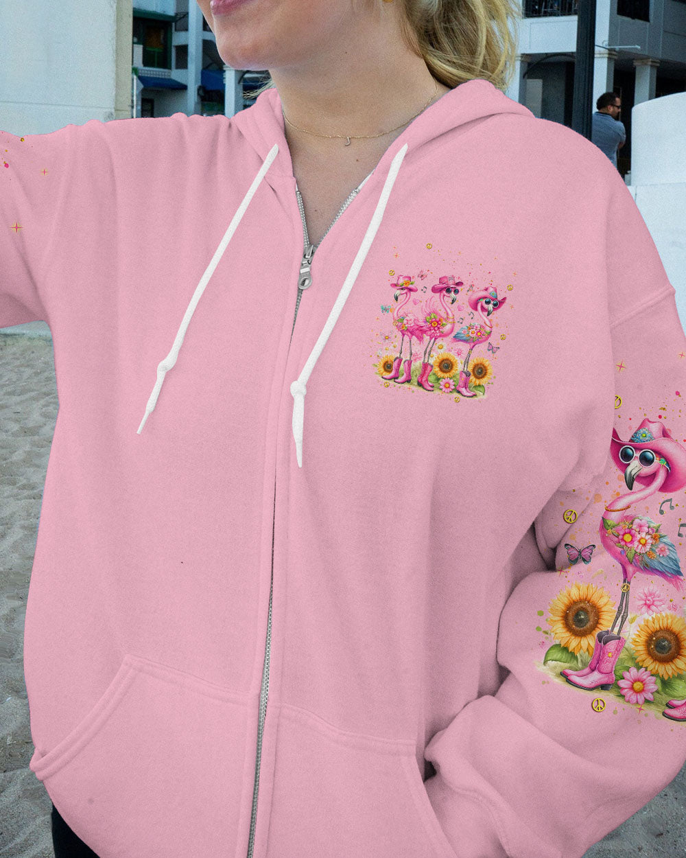 LET'S GO GIRLS FLAMINGO ALL OVER PRINT - TLNT0507242