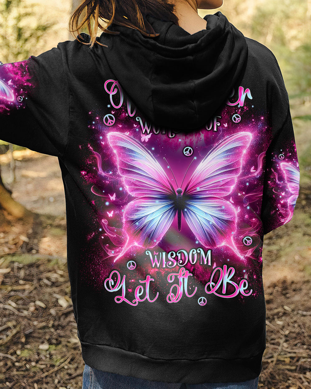 WHISPER WORDS OF WISDOM LET IT BE BUTTERFLY ALL OVER PRINT  - TLNT0511242