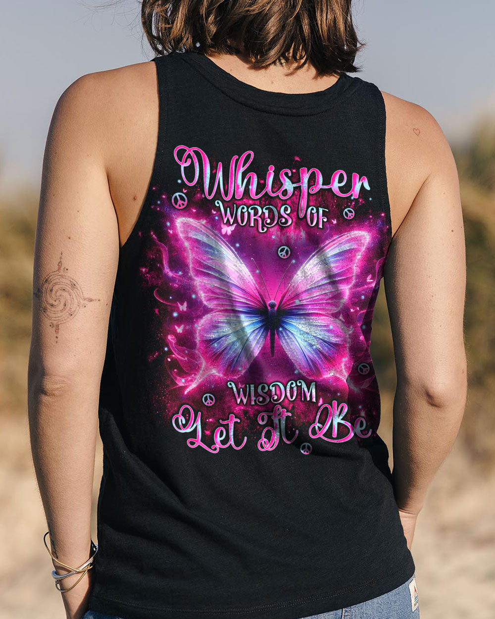 WHISPER WORDS OF WISDOM LET IT BE BUTTERFLY ALL OVER PRINT  - TLNT0511242