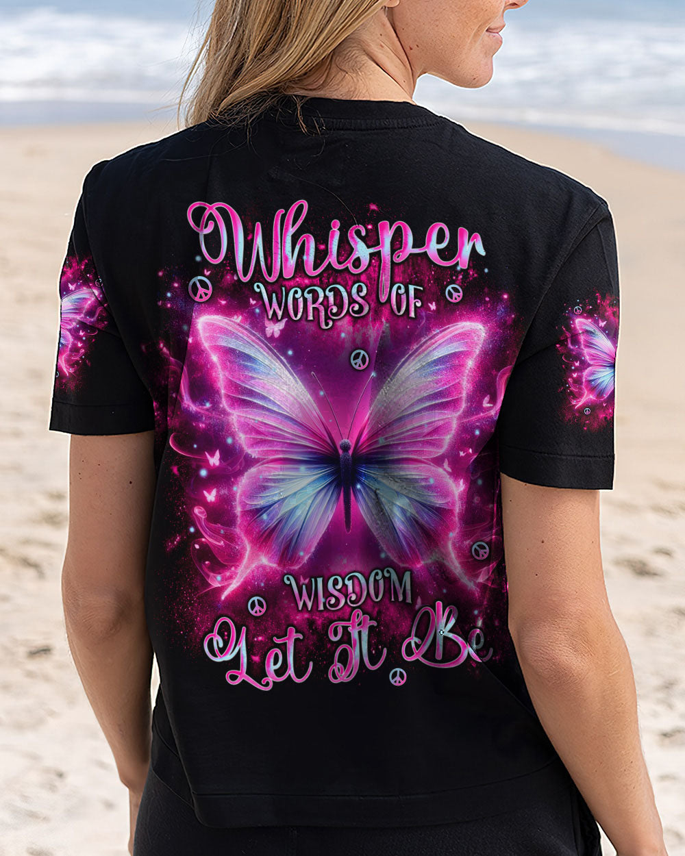 WHISPER WORDS OF WISDOM LET IT BE BUTTERFLY ALL OVER PRINT  - TLNT0511242