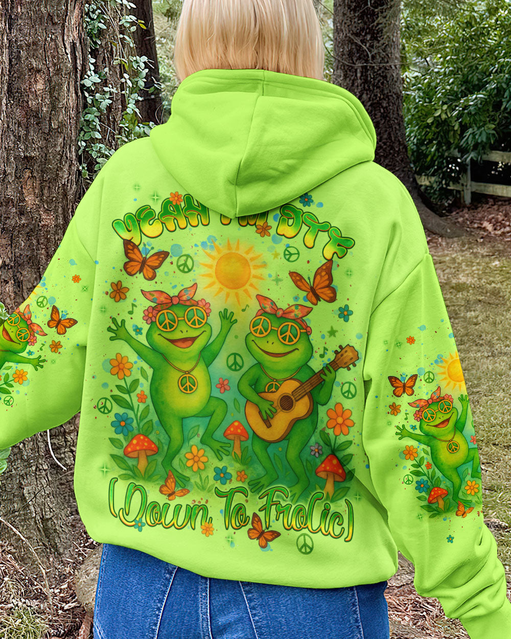 YEAH I'M DTF FROG ALL OVER PRINT - TLNT0605252