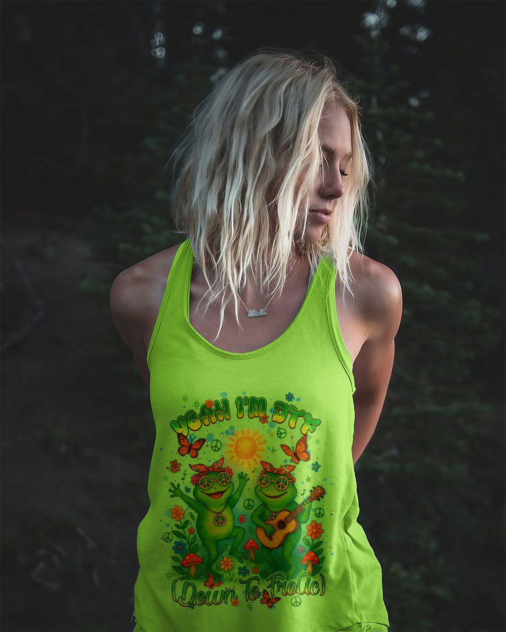 YEAH I'M DTF FROG ALL OVER PRINT - TLNT0605252