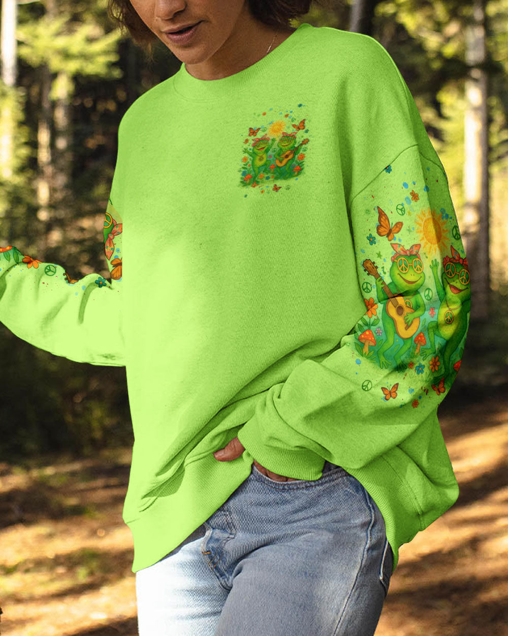 YEAH I'M DTF FROG ALL OVER PRINT - TLNT0605252