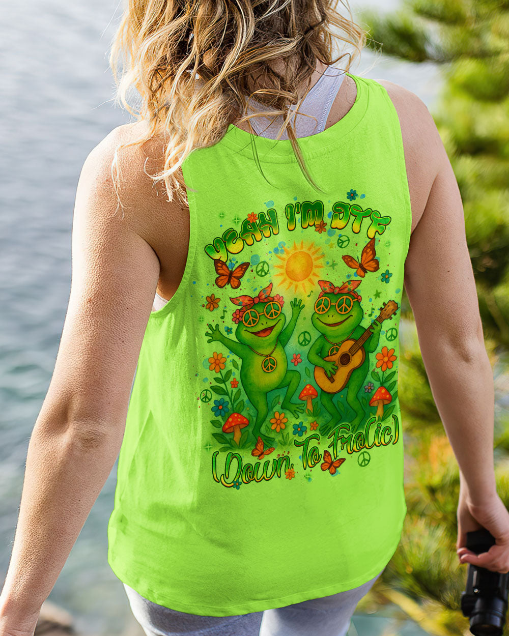 YEAH I'M DTF FROG ALL OVER PRINT - TLNT0605252