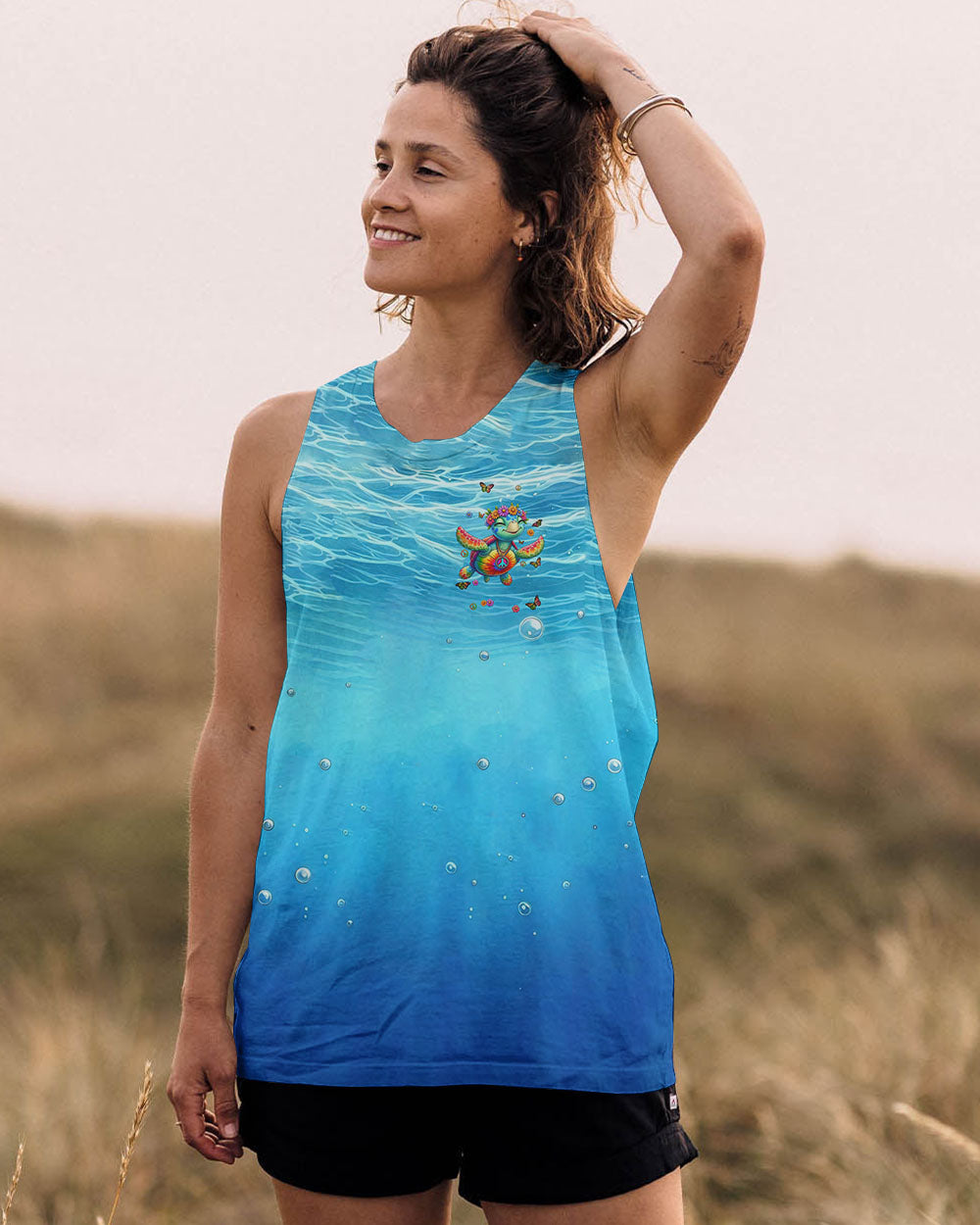 BE YOU THE WORLD WILL ADJUST TURTLE ALL OVER PRINT - TLNT0606243