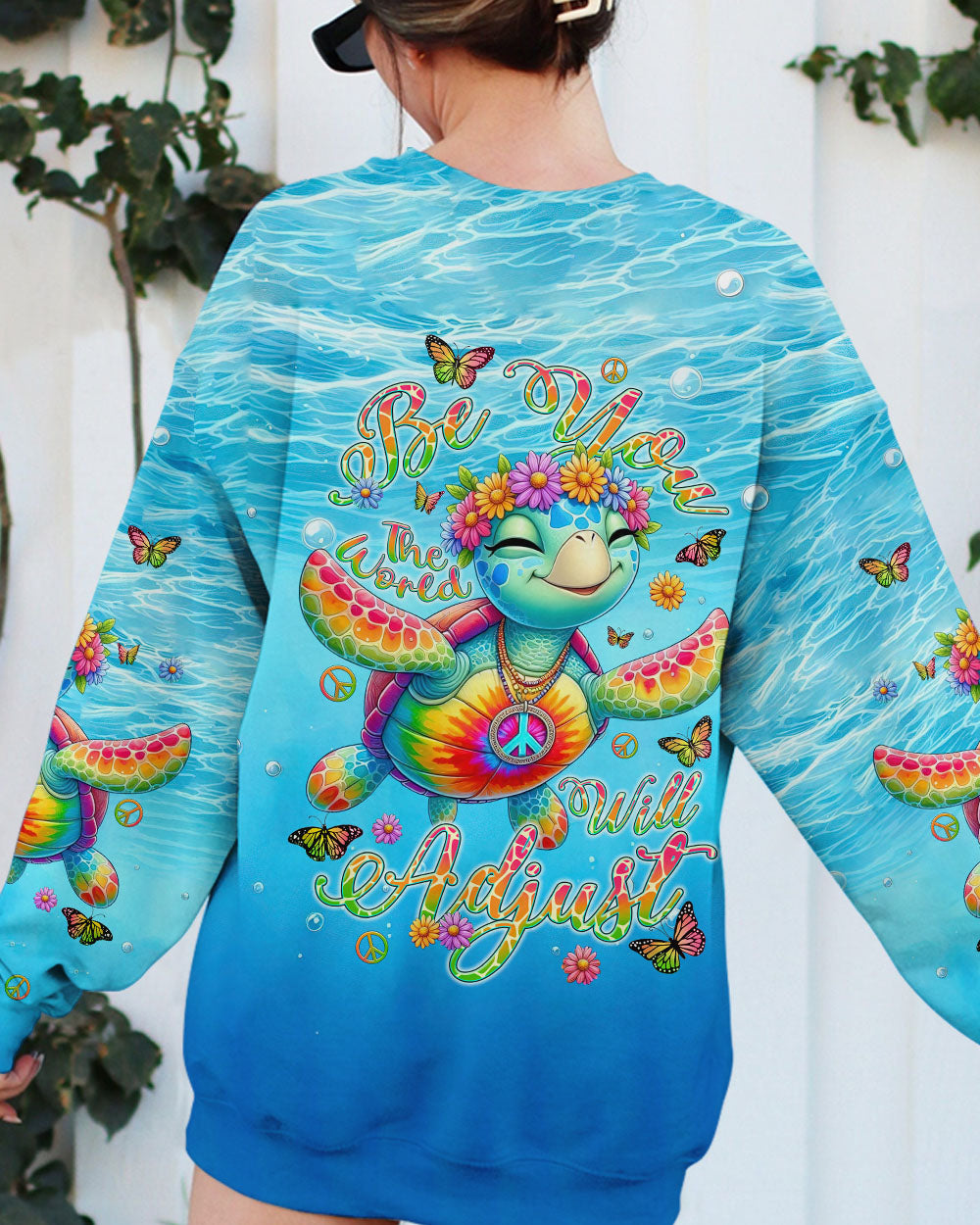 BE YOU THE WORLD WILL ADJUST TURTLE ALL OVER PRINT - TLNT0606243