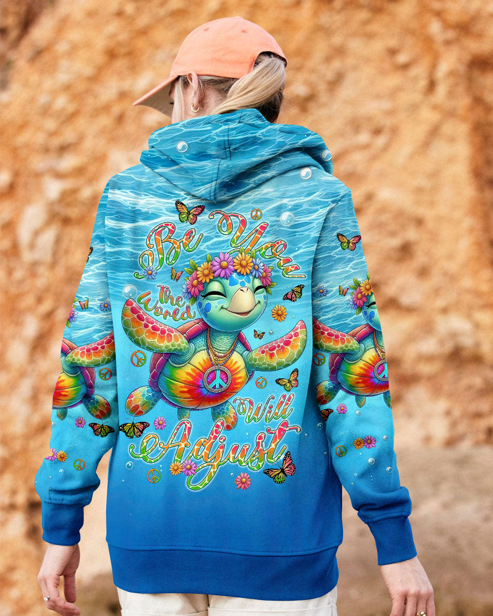 BE YOU THE WORLD WILL ADJUST TURTLE ALL OVER PRINT - TLNT0606243