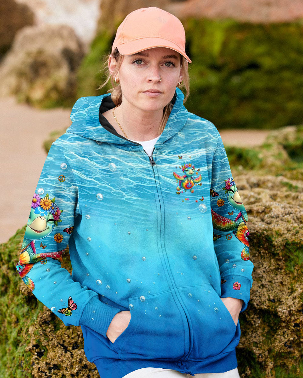 BE YOU THE WORLD WILL ADJUST TURTLE ALL OVER PRINT - TLNT0606243
