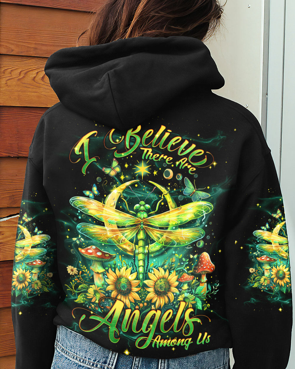 I BELIEVE THERE ARE ANGELS AMONG US DRAGONFLY ALL OVER PRINT - TLNT0609243
