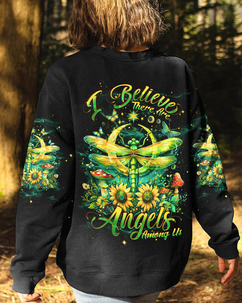 I BELIEVE THERE ARE ANGELS AMONG US DRAGONFLY ALL OVER PRINT - TLNT0609243