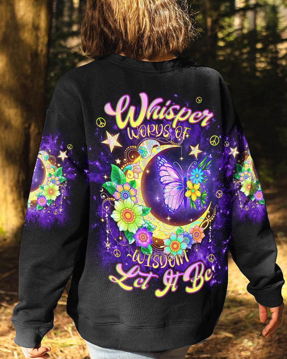 WHISPER WORDS OF WISDOM LET IT BE BUTTERFLY ALL OVER PRINT  - TLNT0611243