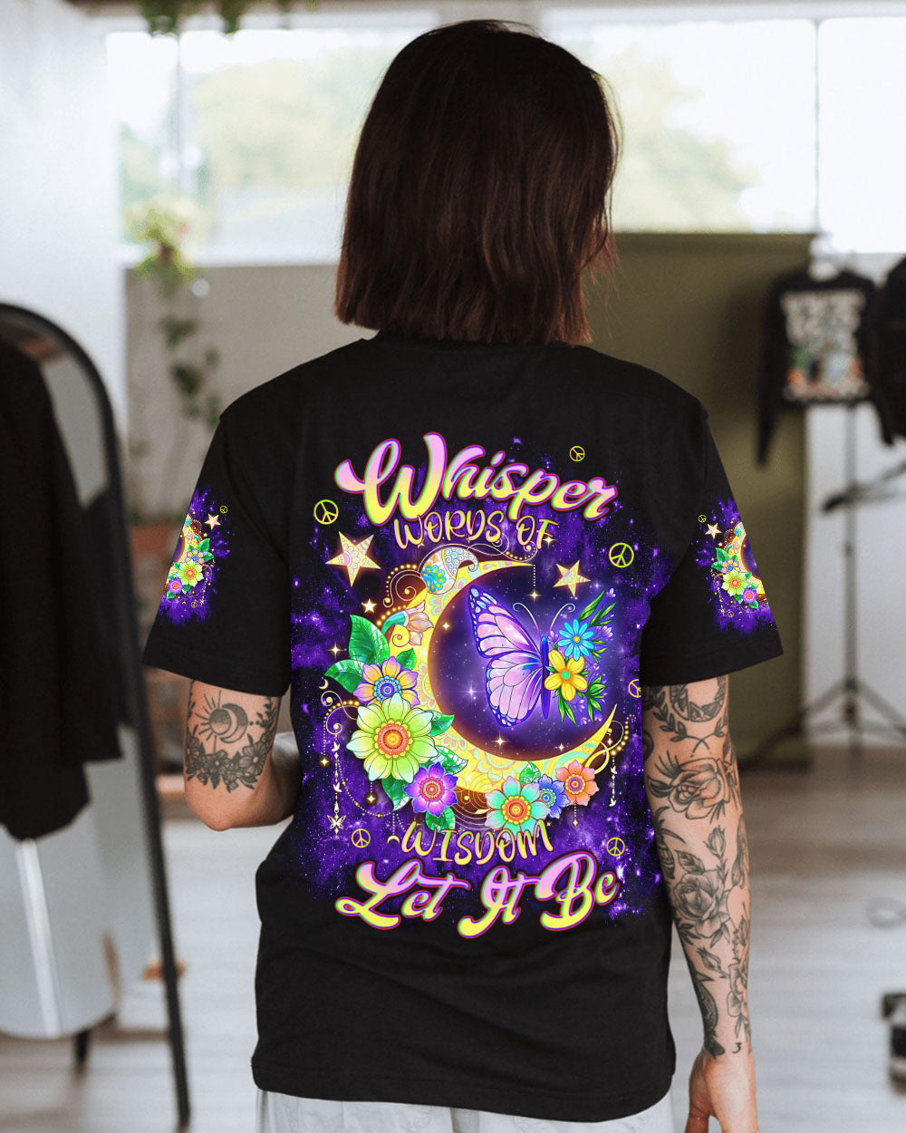 WHISPER WORDS OF WISDOM LET IT BE BUTTERFLY ALL OVER PRINT  - TLNT0611243