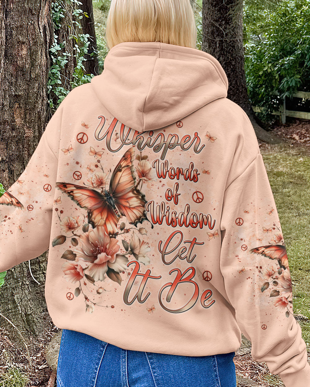 WHISPER WORDS OF WISDOM LET IT BE BUTTERFLY ALL OVER PRINT  - TLNT0711244