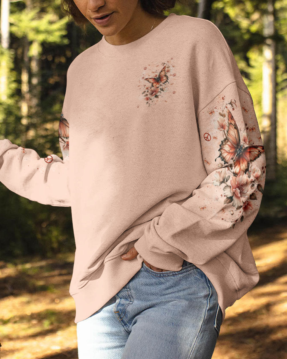 WHISPER WORDS OF WISDOM LET IT BE BUTTERFLY ALL OVER PRINT  - TLNT0711244