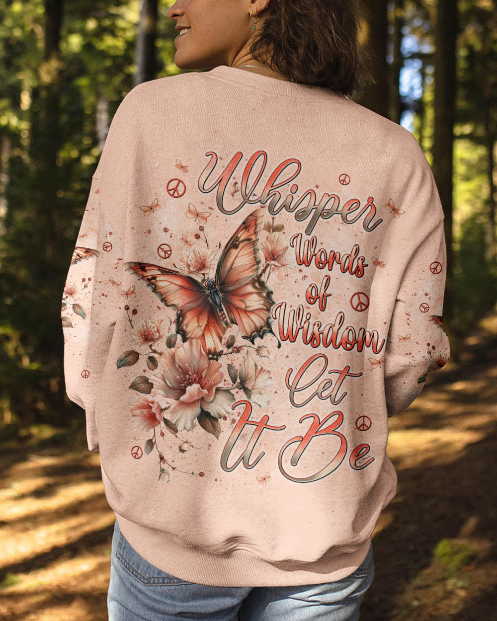 WHISPER WORDS OF WISDOM LET IT BE BUTTERFLY ALL OVER PRINT  - TLNT0711244