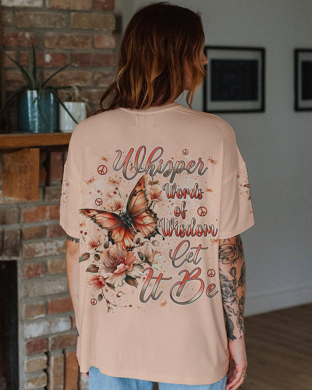 WHISPER WORDS OF WISDOM LET IT BE BUTTERFLY ALL OVER PRINT  - TLNT0711244