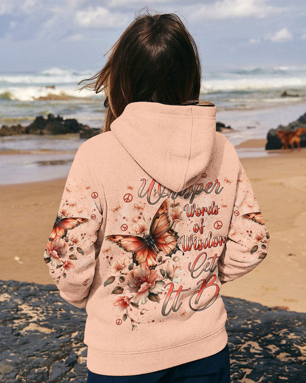 WHISPER WORDS OF WISDOM LET IT BE BUTTERFLY ALL OVER PRINT  - TLNT0711244