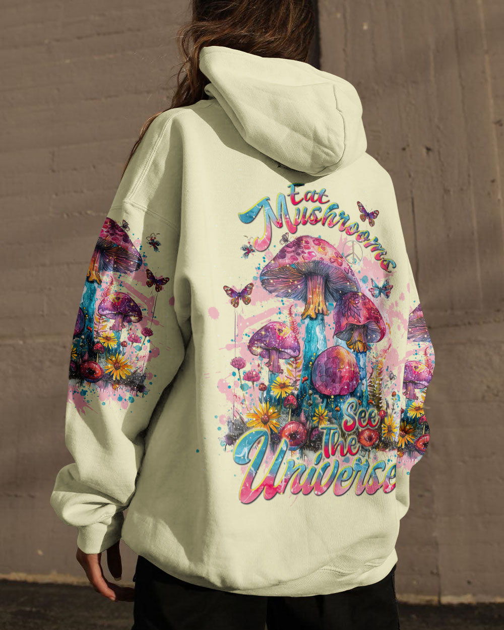 EAT MUSHROOMS SEE THE UNIVERSE ALL OVER PRINT - TLNT0803245