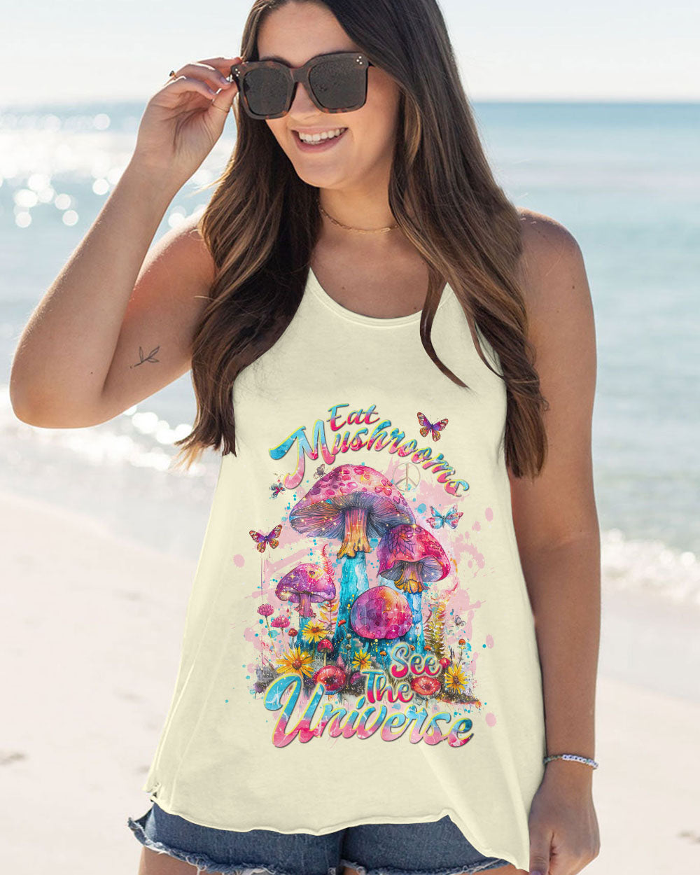 EAT MUSHROOMS SEE THE UNIVERSE ALL OVER PRINT - TLNT0803245