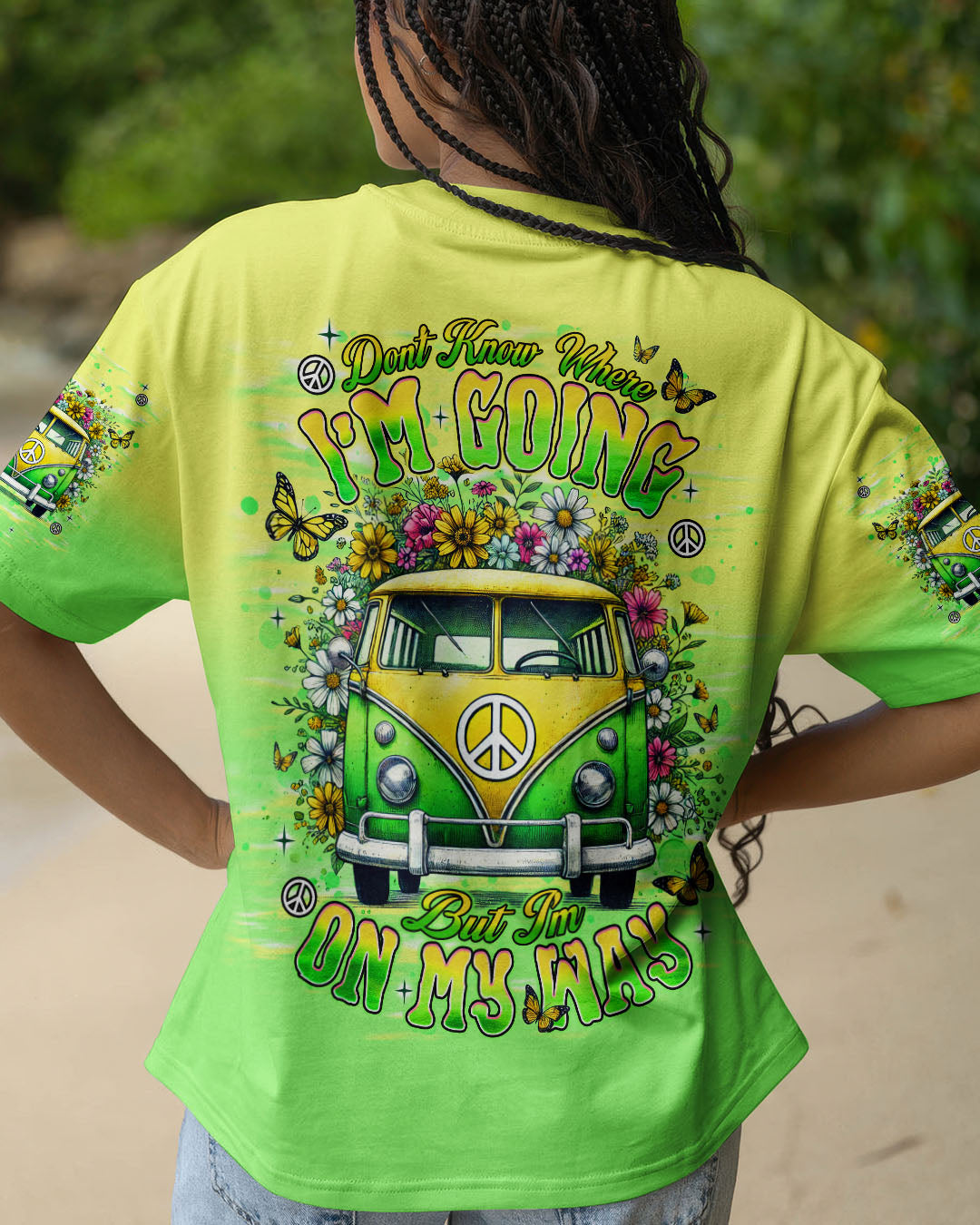DON'T KNOW WHERE I'M GOING HIPPIE BUS  ALL OVER PRINT - TLNT0804252